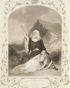 Mr Macready come Re Lear, Atto V Scena 3, nella commedia di William Shakespeare (1564-1616) da English School