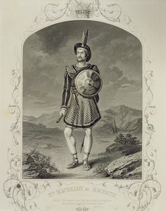 Mr Macready come Macbeth, Atto I Scena 3, nella commedia di William Shakespeare (1564-1616) da English School