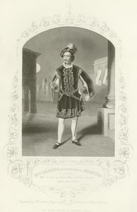 Mr P Richings (di Filadelfia) come Mercuzio, Romeo e Giulietta, Atto I, Scena IV da English School
