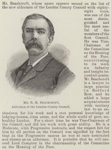 Mr R M Beachcroft, Consigliere del Consiglio della Contea di Londra (incisione) da English School