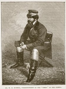 Mr W H Russell, corrispondente del Times in Crimea, illustrazione da Cassells Illustrated History of England da English School