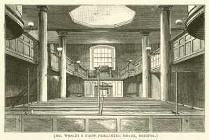 La prima casa di predicazione del signor Wesley, Bristol (incisione)