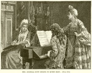La signora Arabella Hunt canta per la regina Maria da English School