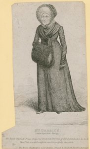 La signora Garrick (Eva Marie Veigel), scattata nel settembre 1820