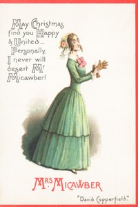 Signora Micawber, cartolina di Natale da English School