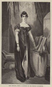 Mrs Siddons, da un dipinto di Sir Thomas Lawrence da English School
