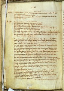 Ms.25516 fol.18v Liber I di un inventario di libri nella Cattedrale di San Paolo, fine XIII secolo