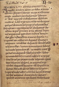 Ms. 197 f.1r Regola di San Benedetto