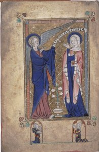 Annunciazione alla Vergine, dal Grey-Fitzpayne Hours da English School