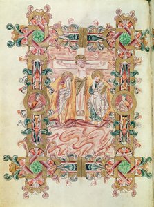 Ms 274 (Y-6) fol.71v La Crocifissione, dal Messale di Roberto di Jumieges, c.1016