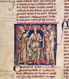 Guglielmo II (c.1057-1100), miniatura da Flores Historiarum, di Matthew Paris, 1250-52 da English School