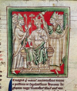 Riccardo I (1157-99), miniatura da Flores Historiarum, di Matthew Paris, 1250-52