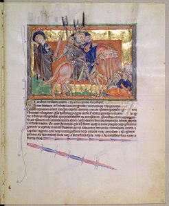Esercito di cavalieri, dal Gulbenkian Apocalypse, c.1256-70