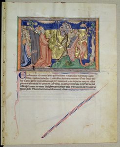 Ms L.A. 139-Lisboa fol.35 Il popolo che adora la bestia e il drago, dall