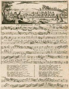 Partitura musicale: Su Greenwich Park, composta da Mr Jackson da English School