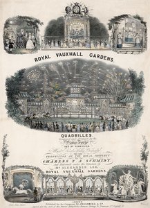 Partitura musicale per Royal Vauxhall Gardens Quadrilles di Charles F A Schmidt da English School