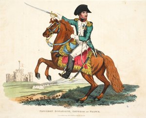 Napoleone Bonaparte, Imperatore di Francia, inciso da Romney, pub. da Richard Evans, illustrazione da An Historical Account of the Battle of Waterloo di William Mudford, 1816 da English School