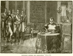 Napoleone firma la sua abdicazione