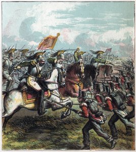 Guerre Napoleoniche: la Battaglia di Waterloo il 18/06/1815. La cavalleria francese di Napoleone I caricò l