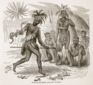 Stregone e fabbricante di pioggia nativo, illustrazione da L