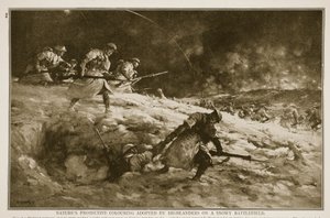Colorazione protettiva naturale adottata dagli Highlander su un campo di battaglia innevato, 1914-19