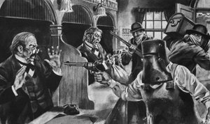 Ned Kelly che assalta una banca da English School