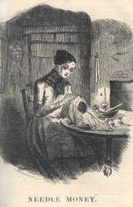 Needle Money, illustrazione da Punch Magazine, dicembre 1849 da English School