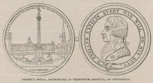 Medaglia di Nelson, distribuita al Greenwich Hospital