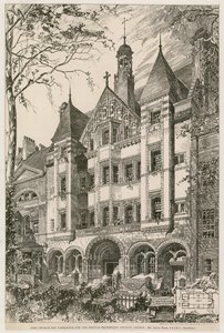 Nuova Chiesa e Canonica per la Chiesa Protestante Francese, Londra da English School