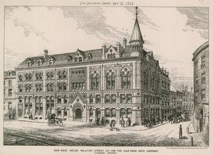 Nuova Dock House Billiter Street, Londra EC, per la East and West India Dock Company