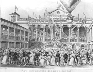 Nuovo mercato di Hungerford, 1833 da English School