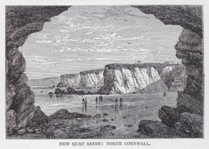 New Quay Sands, North Cornwall (incisione) da English School
