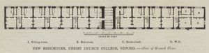 Nuove Residenze, Christ Church College, Oxford, Pianta del Piano Terra da English School