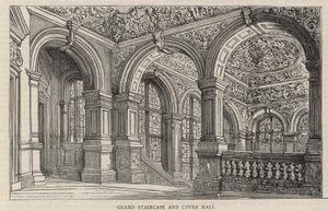 Nuovo edificio del Constitutional Club in Northumberland Avenue: Grande scala e sala superiore
