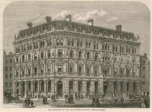 Nuovi edifici della City Offices Company, Lombard Street, Londra da English School