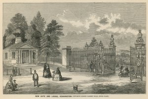 Nuovo cancello e lodge, Kensington, di fronte a Prince Albert Road, Hyde Park