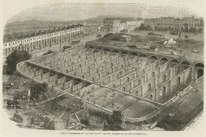Nuovo serbatoio della New River Company, Claremont Square, Pentonville da English School