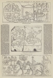 Sculture di Nimroud, appena ricevute al British Museum da English School