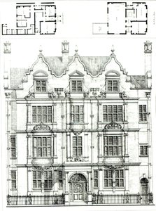 No.70 Ennismore Gardens, South Kensington, da The Building News, 23 luglio 1886 da English School