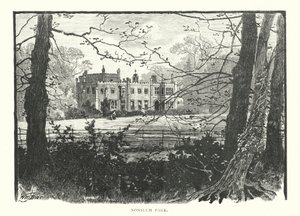 Parco di Nonsuch (incisione) da English School