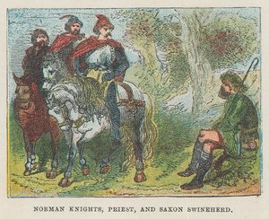Cavaliere normanno, prete e porcaro sassone da English School