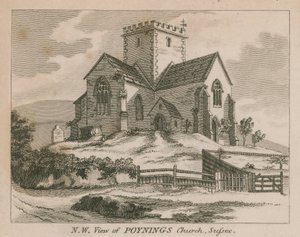 Veduta nord-ovest della Chiesa di Poynings a Poynings da English School