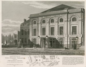 Vista nord-est del Teatro del Surrey, Blackfriars Road, Londra da English School