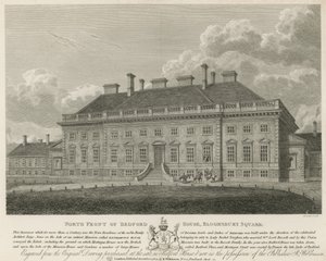 Fronte nord di Bedford House, Bloomsbury Square, Londra da English School