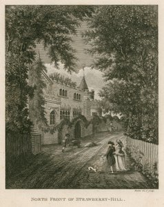 Facciata nord di Strawberry Hill, Twickenham, Londra da English School