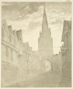 Vista nord della chiesa di St Mary Redcliffe da Redcliffe Street da English School