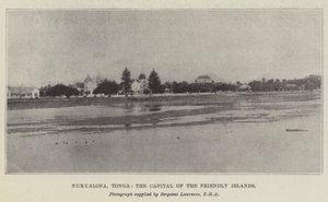 Nukualofa, Tonga, la capitale delle Isole Amichevoli (litografia)