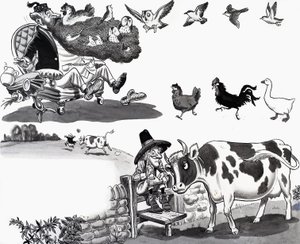 Illustrazione di una filastrocca da English School