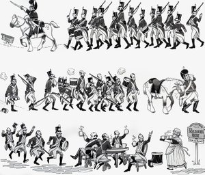 Illustrazione della filastrocca: Il vecchio duca di York