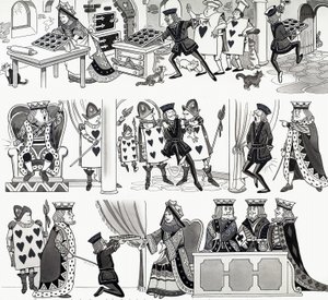 Illustrazione di una filastrocca: Regina di Cuori
